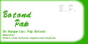 botond pap business card